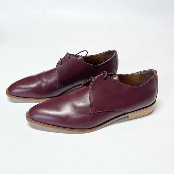 EVERLANE The Modern Oxford in Oxblood Leather Shoes Size 10 New - Picture 7 of 16